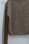 SWAYING 24 Autumn and Winter Thick Lapel Cardigan SW-SW24AW1T71-HZ Gray Brown SW-SW24AW1T70